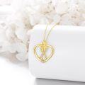 wholesale 10K Gold Infinity Love Woman Figure CZ Pendants Necklaces Gifts for Her Wife Girlfriend Anniversary Birthday Christmas Jewelry Present Ideas-0-2