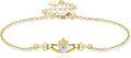 wholesale 14K Gold Claddagh Heart Moissanite Bracelet for Women's s-0-0