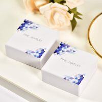 wholesale 925 Sterling Silver Blue Triangle Fine Jewelry Box Set for Women-Sloth Earrings with Blue Circle Crystal