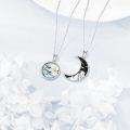 wholesale 925 Sterling Silver Couples BFF Necklaces with Yin-Yang Sun-Moon Mountain-Wave Pendants-0-1