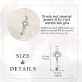 wholesale Moonstone Vintage Key Necklace 925 Sterling Silver Heart Locket Pendant-0-5