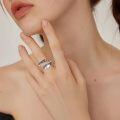 wholesale Sterling Silver & Gold Mountain Spoon Ring Vintage Nature-Inspired Adjustable Thumb Ring for Women-0-3