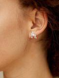 wholesale 925 Sterling Silver Poodle Dog Stud Earrings Platinum Plated Enamel Animal Jewelry-0-1