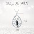 wholesale TOUPOP Black Cat Necklace Sterling Silver Cat Jewelry Animal Pet Cat Gifts For Women Teens Cat Lovers -0-3