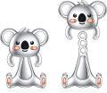 wholesale 925 Sterling Silver Hypoallergenic Cute Koala Bear Stud Earrings for Women Girls  6mm Diameter-0-0
