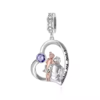 wholesale 925 Sterling Silver Family Love Charm Bracelet for Daughter Mother Lover - Birthday Valentine's Day Gifts-05-02-February