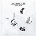 wholesale 925 Sterling Silver Crow Perched On Moon Earrings-0-3