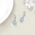 wholesale Sterling Silver Moonstone Leverback Teardrop Dangle Earrings for Women-0-3
