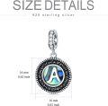 wholesale 925 Sterling Silver Abalone Shell Alphabet Charms A Z for Jewelry-0-5