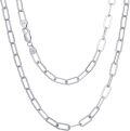 wholesale Sterling Silver Gold Plated Paperclip Chain Necklace 18 26 -0-0
