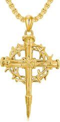 wholesale 925 Sterling Silver & Gold-Plated Black Christian Cross Necklace  - 22 + Extender-0-5