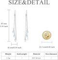 wholesale 925 Sterling Silver Threader Earrings with Pearl Drops and Chain Charms for Women-0-3