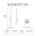 wholesale 925 Sterling Silver Threader Earrings with Pearl Drops and Chain Charms for Women-0-3