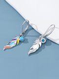 wholesale TOUPOP Turquoise Dangle Earrings For Women 925 Sterling Silver Western Teardrop Bohemian Drop Earrings Christmas Gift For Women -0-1