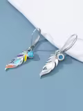 TOUPOP Sterling Silver Turquoise Dangle Teardrop Bohemian Earrings-0-1
