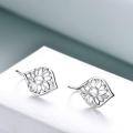 TOUPOP Sterling Silver Sunflower Daisy Leverback Dangle Drop Earrings-0-2