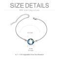 wholesale 925 Sterling Silver Infinity Circle Bracelet Wholesale With Rainbow Charm-0-2