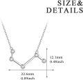 wholesale 925 Sterling Silver Austrian Crystal Zodiac Pendant Necklace - 12 Constellations Astrology s for Women-0-3