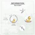 wholesale 925 Sterling Silver Ducky Hoop Earrings - Adorable Gift for Her-0-4