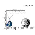 wholesale 925 Sterling Silver Mom Blue Crystal Heart I Love You Pendant Necklace-0-5