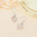wholesale TOUPOP Rose Heart Earrings For Women Sterling Silver Butterfly Initial X Letter Drop Dangle Earrings Anniversary Birthday Christmas Jewelry Gifts For Her Wife Girlfriend Mom -0-4