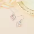TOUPOP Sterling Silver Rose Heart Butterfly Initial X Letter Drop Dangle Earrings-0-4