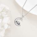 wholesale 925 Sterling Silver Cow on the Moon Star Pendant Necklace - Cute s for Women-0-3