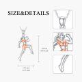 wholesale 925 Sterling Silver Running Girl Pendant Necklace - Fitness s for Women-0-3