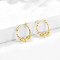 wholesale 14K Gold Yellow Angel Wing Heart Studs Hoops Earring  for Her-0-2