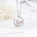 wholesale 925 Sterling Silver Axolotl Moon Star Pendant Necklace for Girls Gifts-0-1