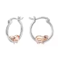 wholesale 925 Sterling Silver Hypoallergenic Sloth Huggie Hoop Earrings Wholesale for Women-0-0