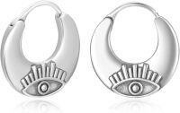 wholesale 925 Sterling Silver Evil Eye Hoop Huggies for Women Girls -Evil Eye
