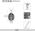 wholesale TOUPOP Locket Necklace Sterling Silver Locket Pendant That Holds Pictures Sunflower/tree Of Life Locket Pendant For Women Wife Girlfriend Christmas -0-4