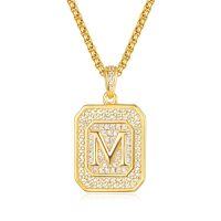 wholesale Gold Filled 925 Sterling Silver Letter Jewelry Necklace for Women Gift for Mom Wife Birthday Anniversary Christmas-Letter M