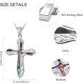 wholesale 925 Sterling Silver Abalone Shell Inlay Celtic Cross Pendant Necklace Christian Faith Jewelry Religious Gift for Mom-0-3