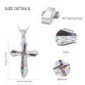 wholesale 925 Sterling Silver Cross Pendant With Abalone Shell And Celtic Knots-0-3