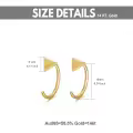 wholesale 14k Gold Triangle Half Huggie Hoop Earrings Wholesale for Women Minimalist Studs Hypoallergenic s for Girls and Teens-0-4