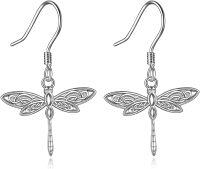wholesale TOUPOP Sterling Silver Dragonfly Earrings For Women Dragonfly Lovers Celtic Jewelry -undefined