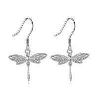 TOUPOP Sterling Silver & Stone Dragonfly Earrings Celtic Jewelry-undefined