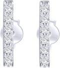 wholesale 14K White Gold Round Cut Natural Diamond Bar Stud Earrings 2ctw-0-0