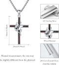 wholesale 925 Sterling Silver & 316L  Butterfly Cross Pendant with Adjustable Chain-0-1