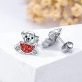 wholesale 925 Sterling Silver Hypoallergenic Dog Watermelon Stud Earrings Gift for Women-0-3