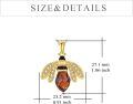 wholesale 925 Sterling Silver Honey Bee Crystal Pendant Necklace for Women - Gold Plated Chain-0-3