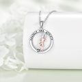 wholesale 925 Sterling Silver Protect This Athlete Girl with Soccer Ball Charm Sporty Necklace Gift for Women and Girls-0-3