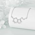 wholesale 925 Sterling Silver Opal Molecule Structure Necklaces - Science  for Women-0-1