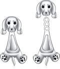 wholesale 925 Sterling Silver Dog Shaped Stud Earrings for Women Girls -0-0