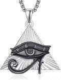 wholesale  Egyptian Eye Of Horus Triangle Pendant Necklaces For Men/Women-0-0
