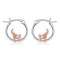 wholesale 925 Sterling Silver Cute Axolotl Hoop Earrings-0-0