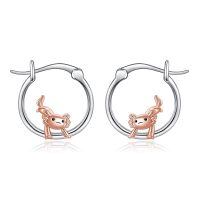 wholesale 925 Sterling Silver Cute Axolotl Hoop Earrings-Axolotl Hoop
