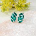wholesale  Sterling Silver Emerald Stud Earrings - May Birthstone, 925 Silver, Hypoallergenic, Gift Box-0-5